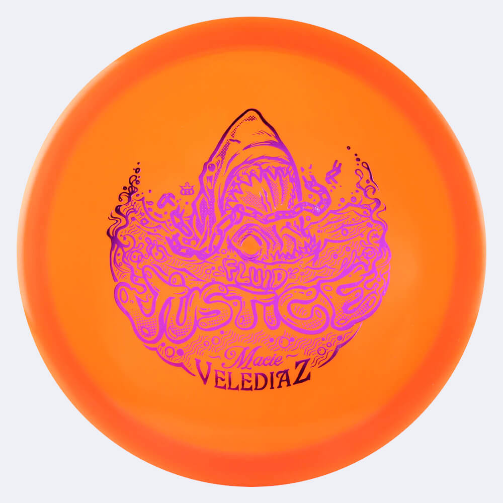 Dynamic Discs Justice Macie Velediaz Team Series in classic-orange, fluid plastic Dynamic Discs Justice Macie Velediaz Team Series in classic-orange, fluid plastic