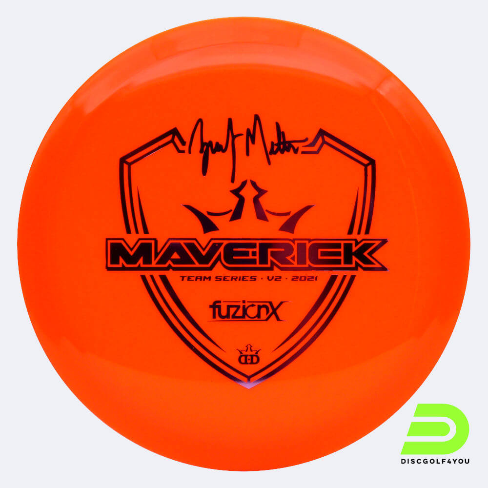 Dynamic Discs Maverick Zach Melton Teams Series V2 in classic-orange, fuzion-x plastic Dynamic Discs Maverick Zach Melton Teams Series V2 in classic-orange, fuzion-x plastic