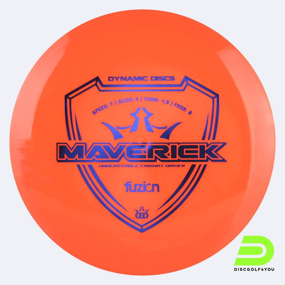 Dynamic Discs Maverick in classic-orange, fuzion plastic Dynamic Discs Maverick in classic-orange, fuzion plastic