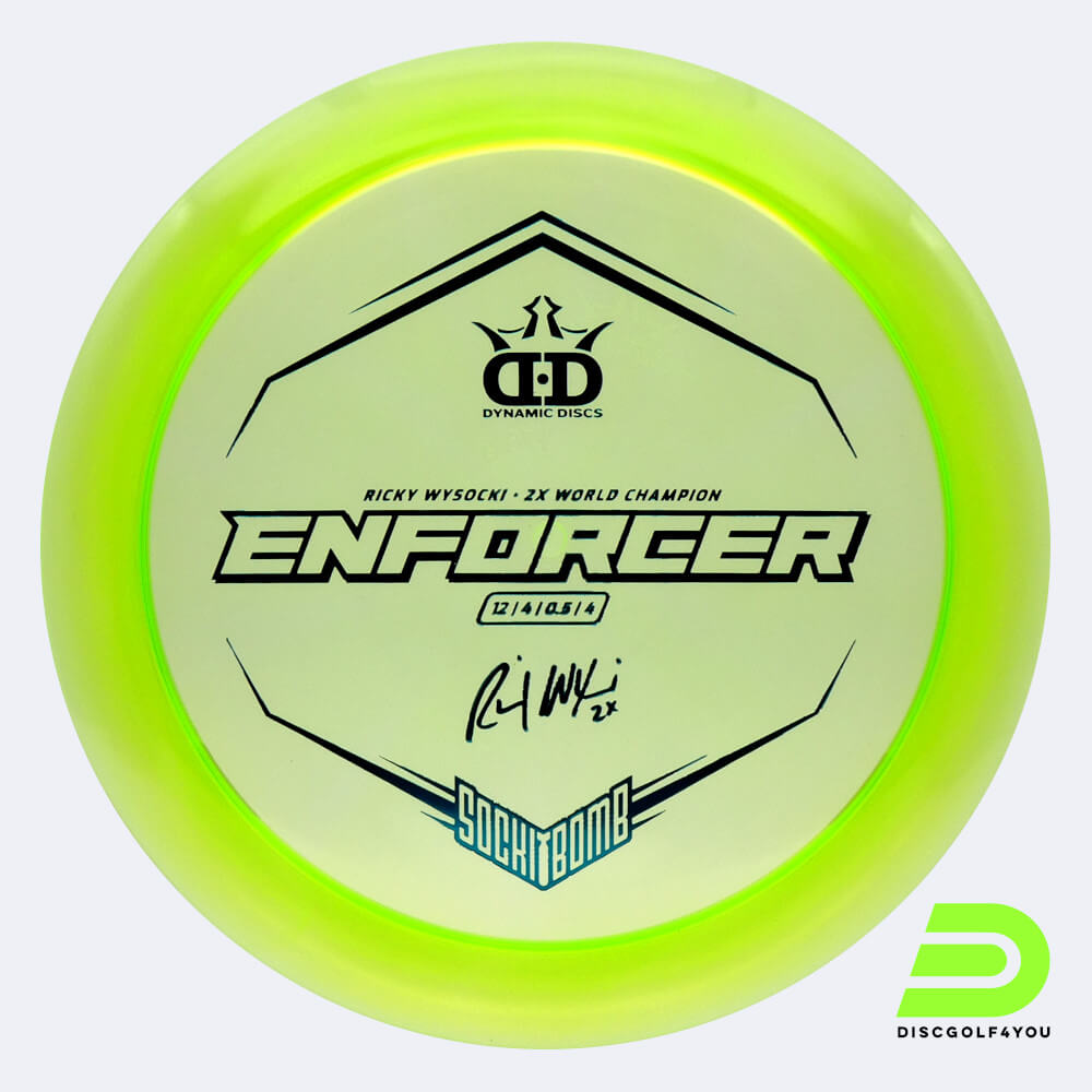 Dynamic Discs Sockibomb Enforcer in green, lucid x plastic Dynamic Discs Sockibomb Enforcer in green, lucid x plastic
