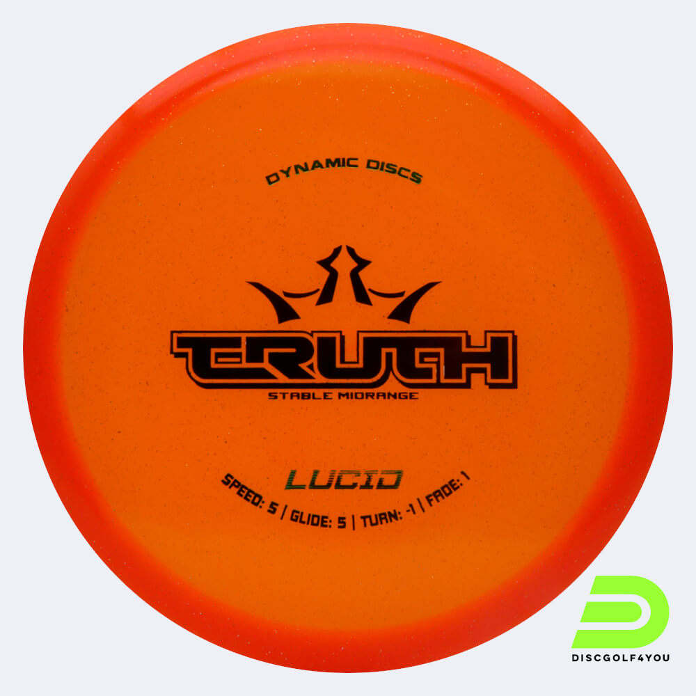 Dynamic Discs Truth in classic-orange, lucid plastic Dynamic Discs Truth in classic-orange, lucid plastic