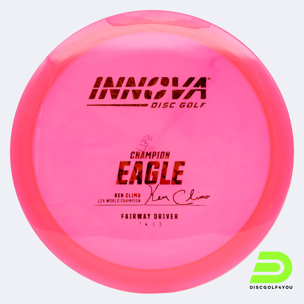 Innova Eagle in pink, champion plastic and design upgrade effect Innova Eagle in pink, champion plastic and design upgrade effect