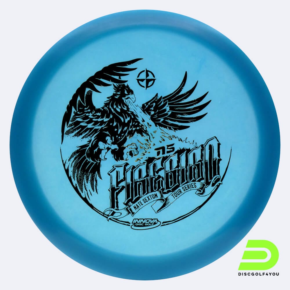 Innova Firebird - Nate Sexton 2022 Tour Series in light-blue, champion glow plastic and glow effect Innova Firebird - Nate Sexton 2022 Tour Series in light-blue, champion glow plastic and glow effect