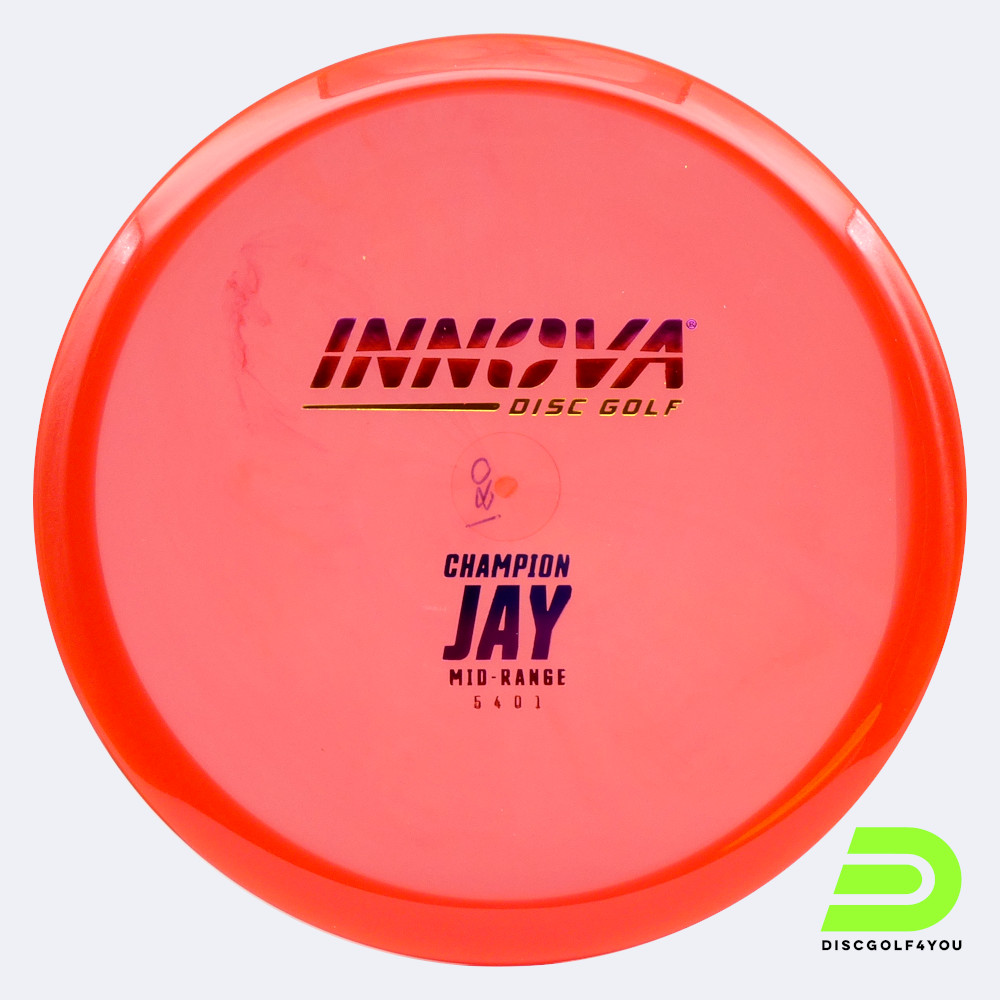 innova jay in rot, im champion kunststoff und ohne spezialeffekt Innova Jay in rot, im Champion Kunststoff und ohne Spezialeffekt