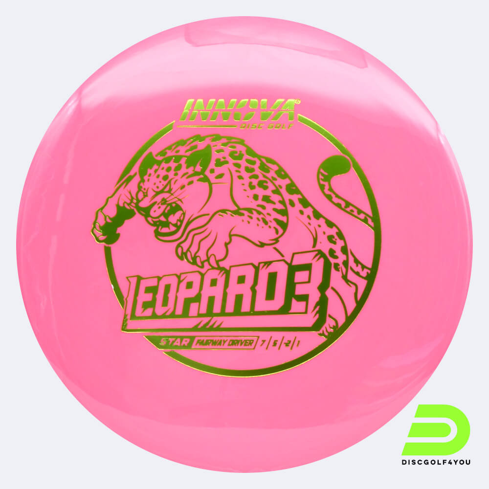 Innova Leopard 3 in pink, star plastic and deco effect Innova Leopard 3 in pink, star plastic and deco effect