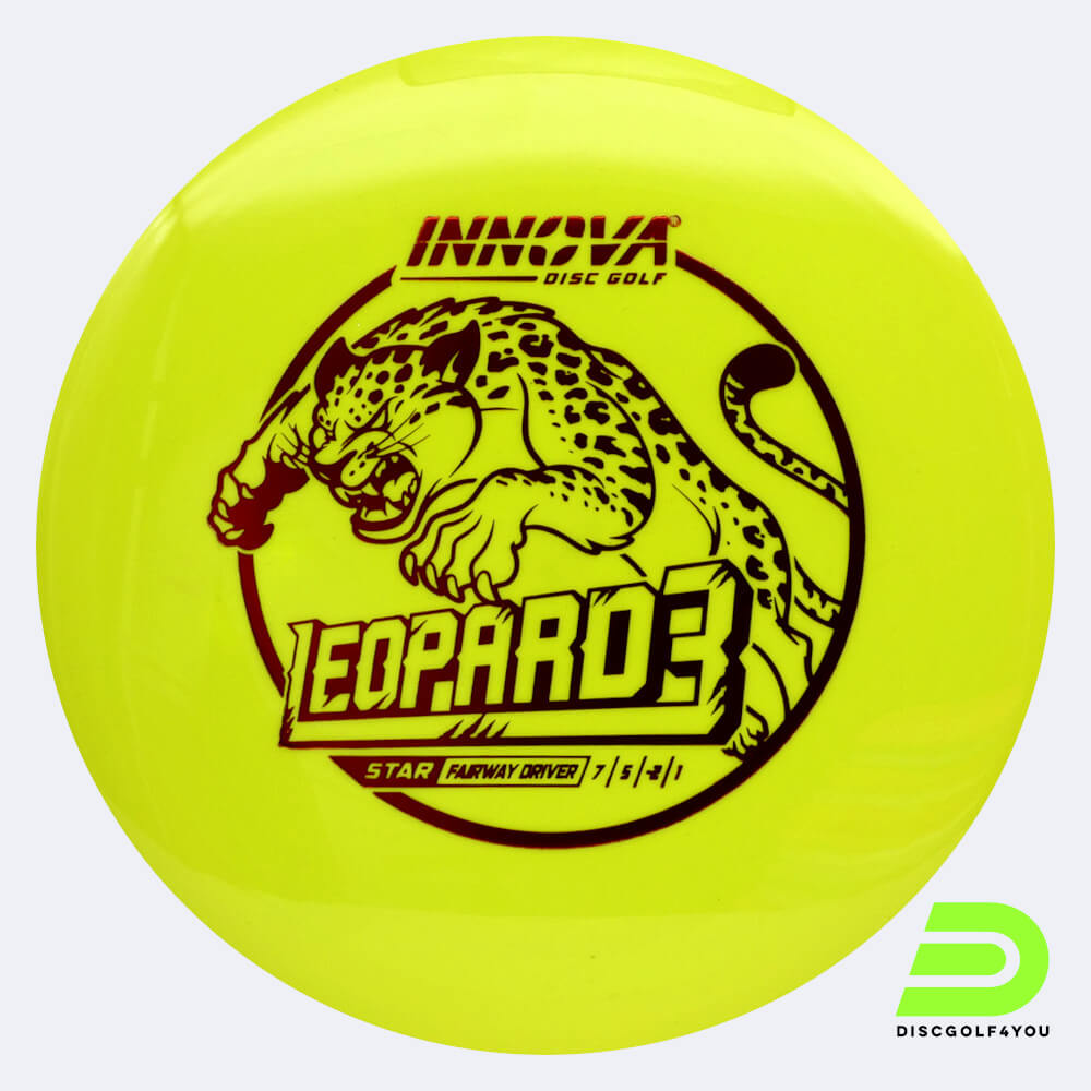 Innova Leopard 3 in yellow, star plastic and deco effect Innova Leopard 3 in yellow, star plastic and deco effect