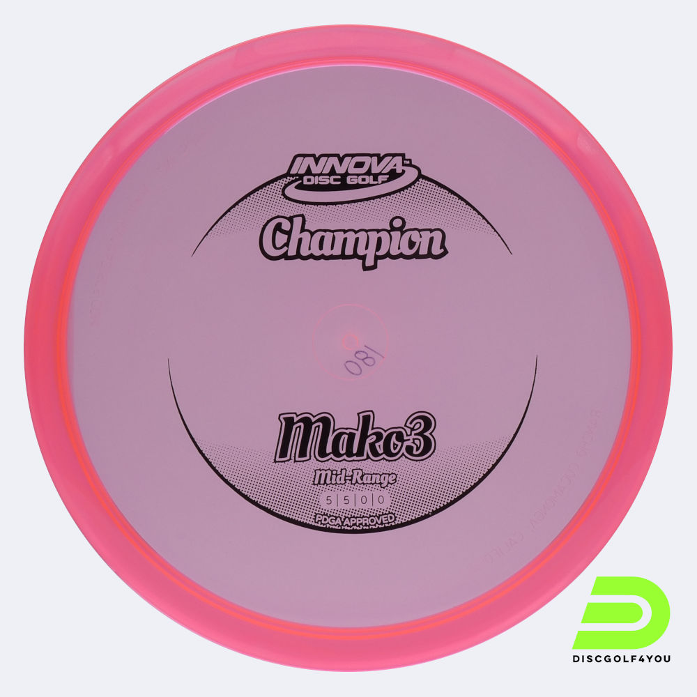 Innova Mako 3 in pink, champion plastic Innova Mako 3 in pink, champion plastic