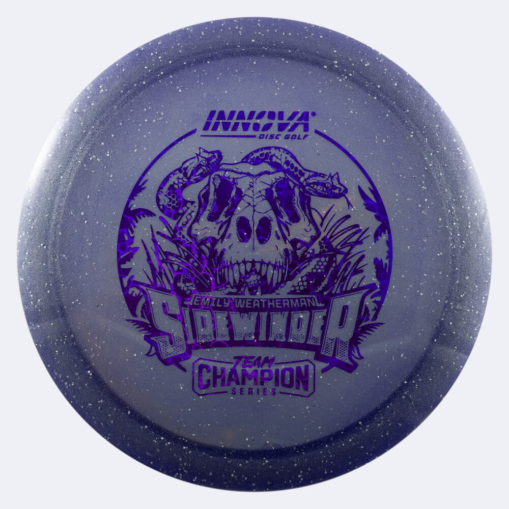 Innova Sidewinder Emily Watherman Tour Series in blue, moondust champion plastic