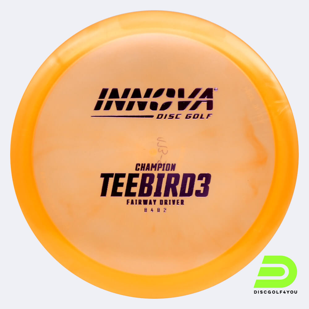 Innova Teebird 3 in classic-orange, champion plastic and design upgrade effect Innova Teebird 3 in classic-orange, champion plastic and design upgrade effect