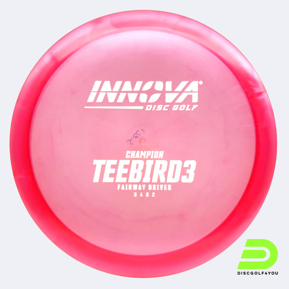 Innova Teebird 3 in pink, champion plastic and design upgrade effect Innova Teebird 3 in pink, champion plastic and design upgrade effect