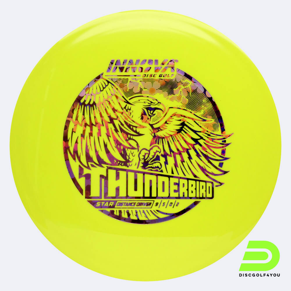 Innova Thunderbird in yellow, star plastic and deco effect Innova Thunderbird in yellow, star plastic and deco effect