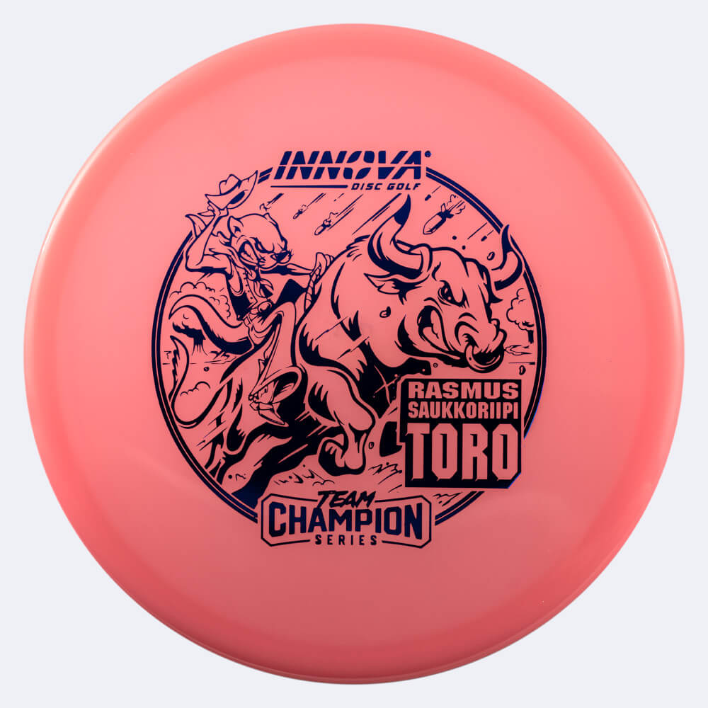 Innova Toro Rasmus Saukkoriipi Tour Series in pink, proto glow champion plastic and glow effect