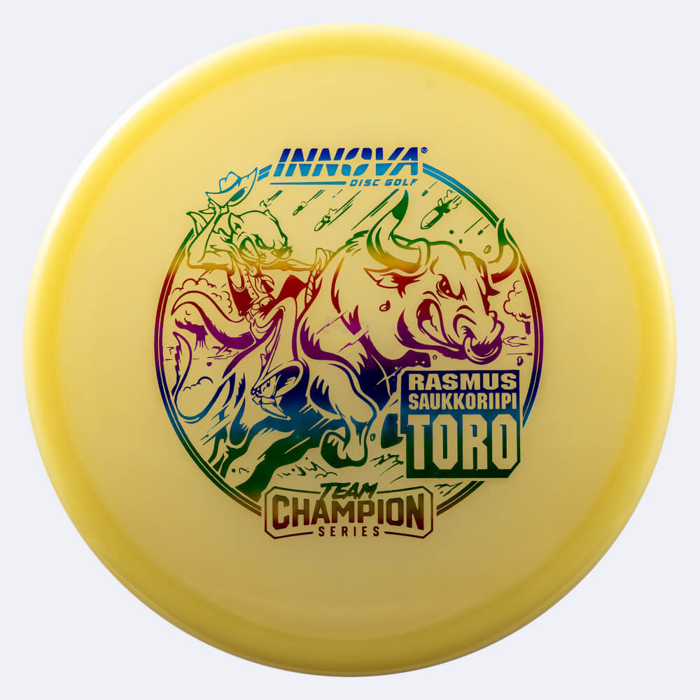 Innova Toro Rasmus Saukkoriipi Tour Series in gelb, im Proto Glow Champion Kunststoff und glow Spezialeffekt
