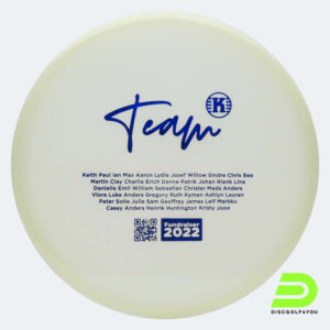 Kastaplast Järn Team Fundraiser 2022 in white, k1 glow plastic and glow effect