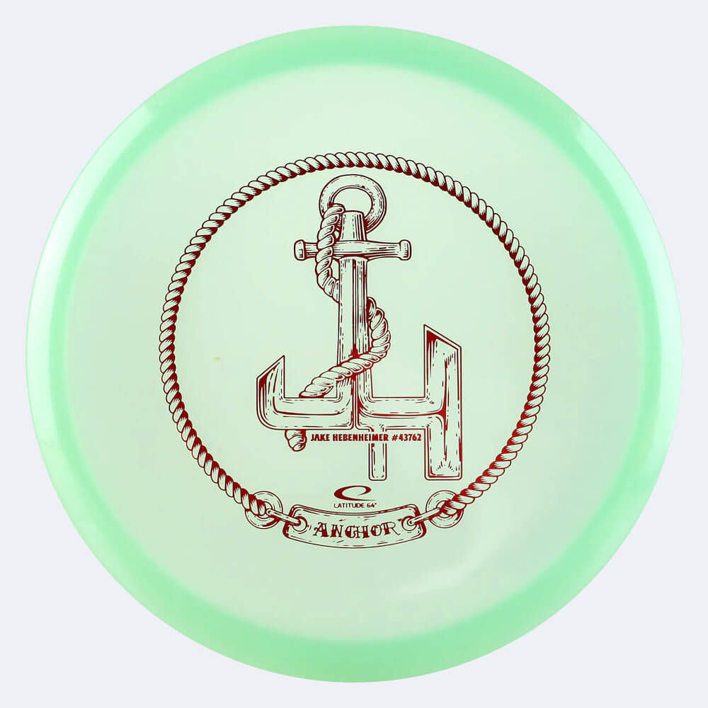 Latitude 64° Anchor in turquoise, opto moonshine plastic and glow effect Latitude 64° Anchor in turquoise, opto moonshine plastic and glow effect