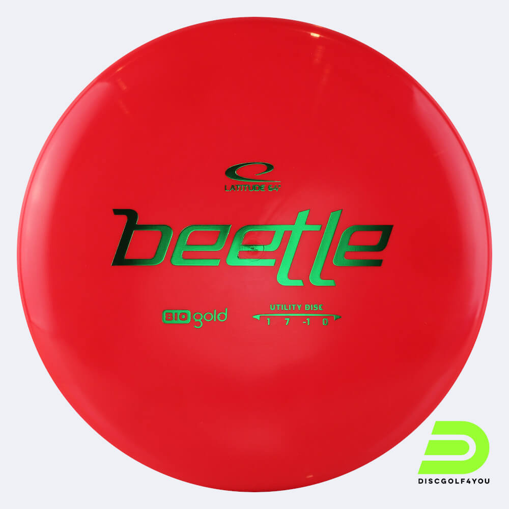 Latitude 64° Beetle in red, biogold plastic Latitude 64° Beetle in red, biogold plastic