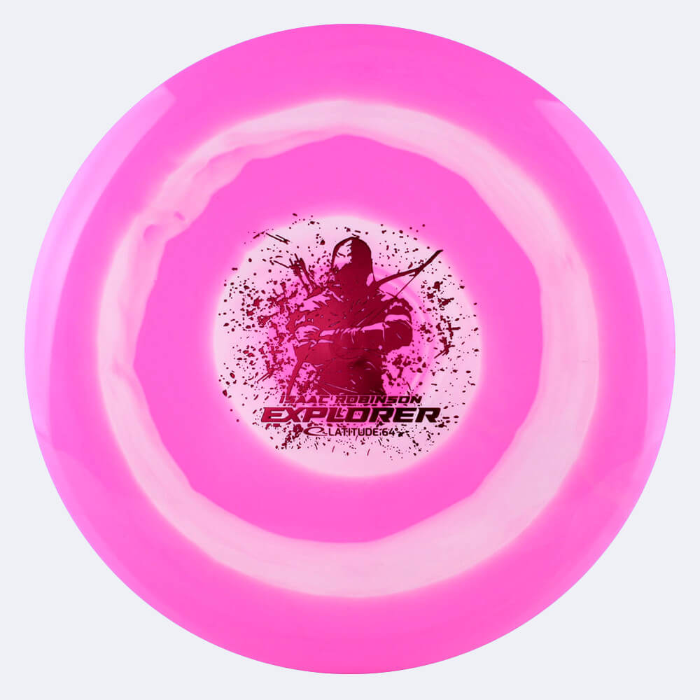 Latitude 64° Explorer Isasc Robinson in white-pink, gold bullseye plastic Latitude 64° Explorer Isasc Robinson in white-pink, gold bullseye plastic