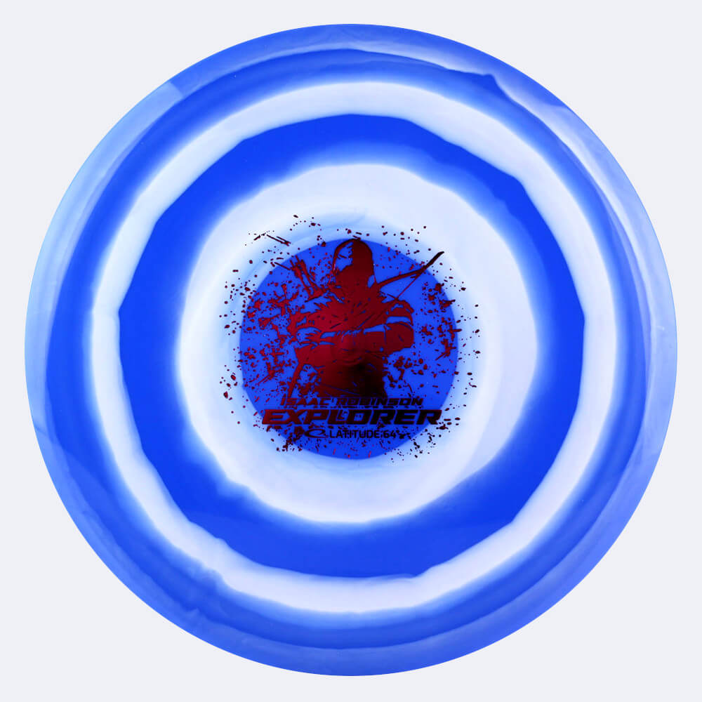 Latitude 64° Explorer Isasc Robinson in white-blue, gold bullseye plastic Latitude 64° Explorer Isasc Robinson in white-blue, gold bullseye plastic