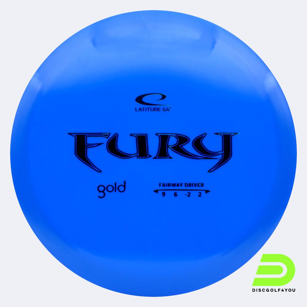 Latitude 64° Fury in blue, gold plastic Latitude 64° Fury in blue, gold plastic
