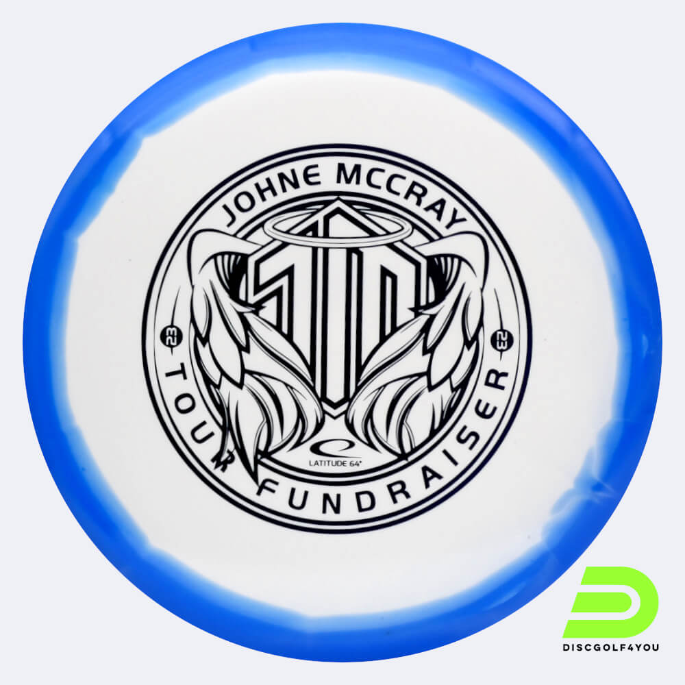 Latitude 64° Fuse JohnE Mc Cray TS in blue, gold orbit plastic Latitude 64° Fuse JohnE Mc Cray TS in blue, gold orbit plastic