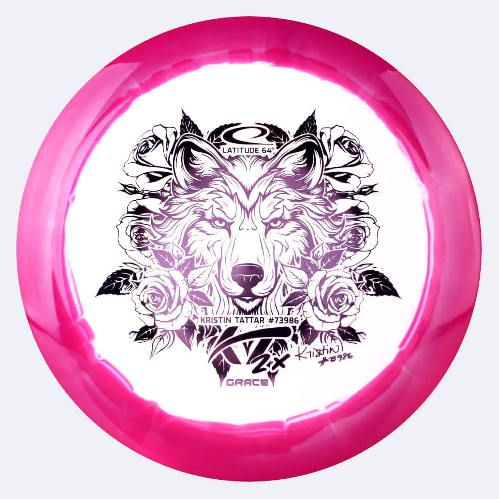 Latitude 64° Grace Kristin Tattar in white-pink, grand orbit plastic Latitude 64° Grace Kristin Tattar in white-pink, grand orbit plastic