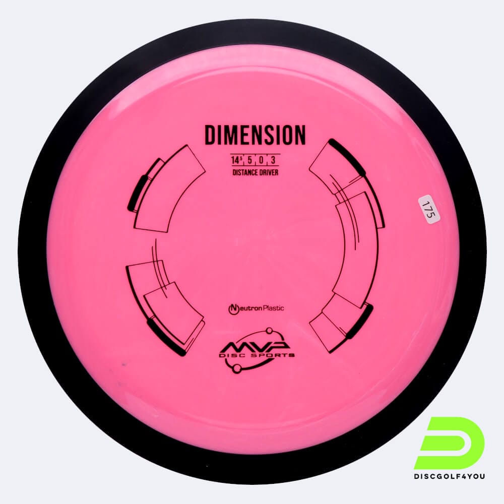 MVP Dimension in pink, neutron plastic MVP Dimension in pink, neutron plastic