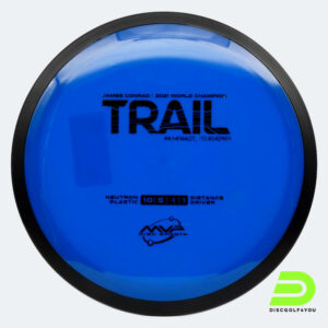 MVP Trail in blue, neutron plastic