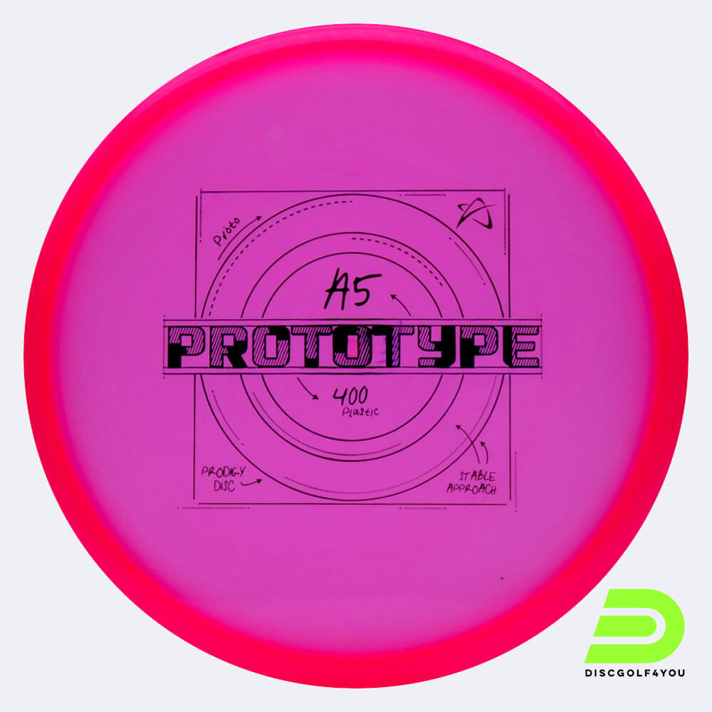 Prodigy A5 in pink, 400 plastic and prototype effect Prodigy A5 in pink, 400 plastic and prototype effect