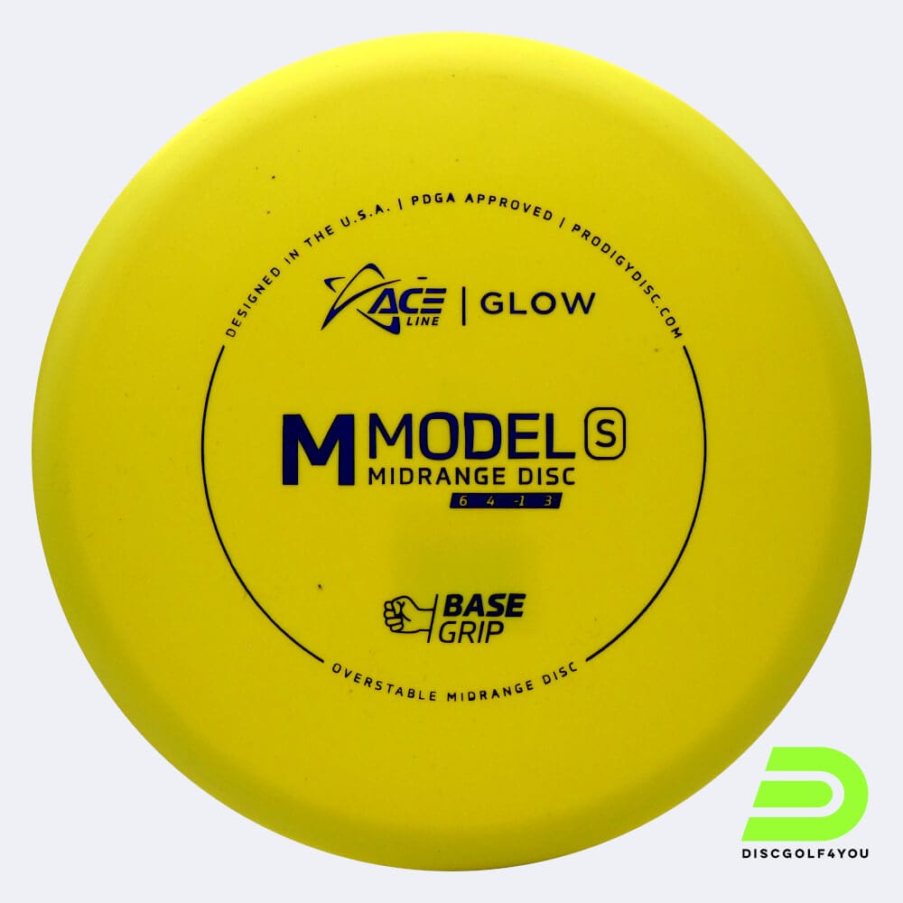 Prodigy ACE Line M S in yellow, basegrip glow plastic and glow effect Prodigy ACE Line M S in yellow, basegrip glow plastic and glow effect