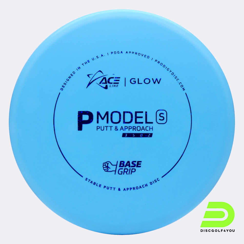 Prodigy Ace Line P S in blue, basegrip glow plastic and glow effect Prodigy Ace Line P S in blue, basegrip glow plastic and glow effect