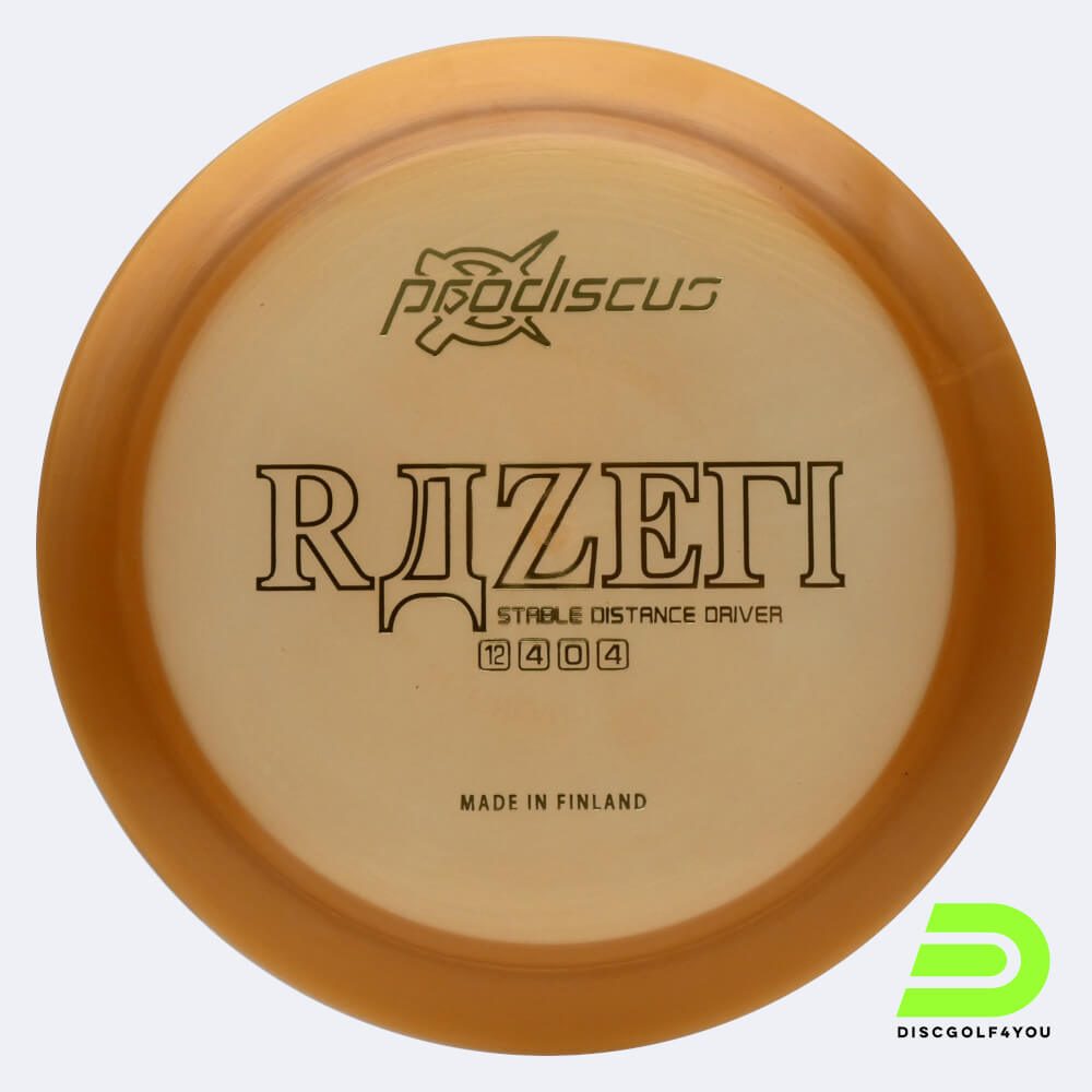 Prodiscus Razeri in gold, platinium plastic Prodiscus Razeri in gold, platinium plastic
