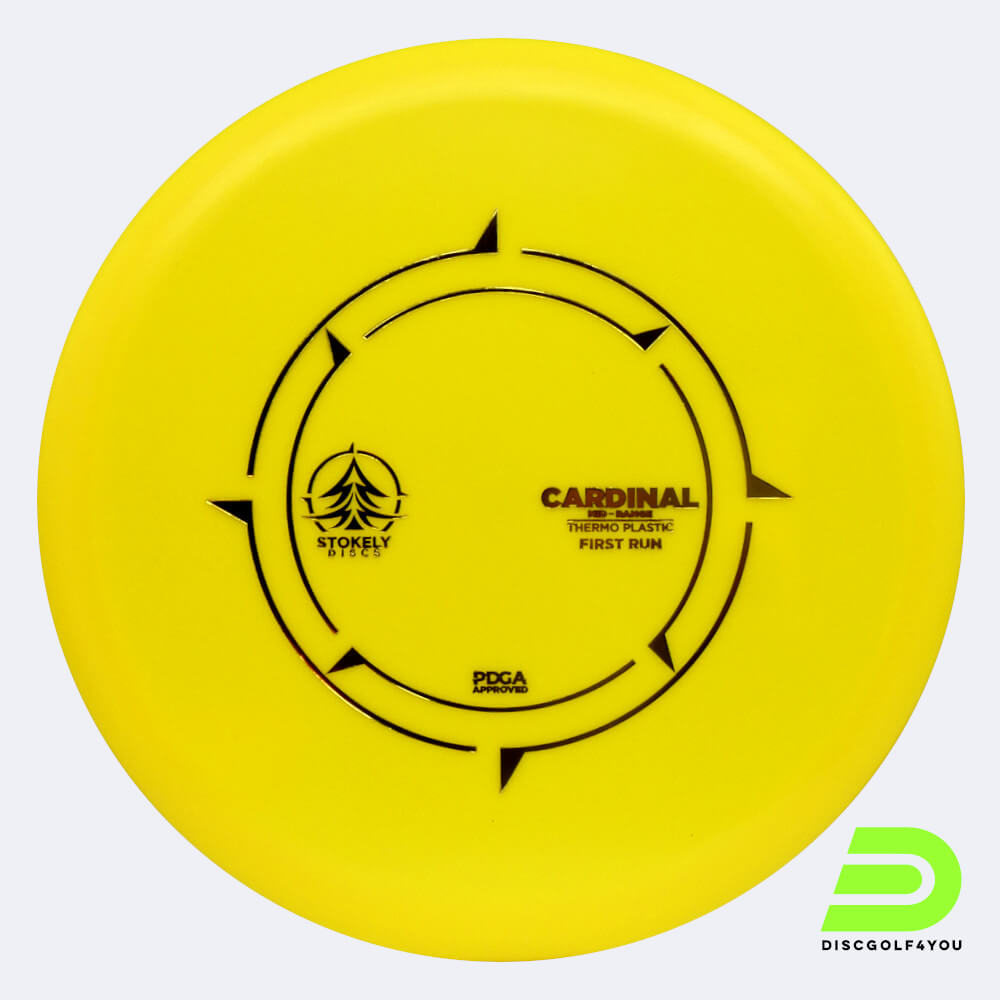Stokely Discs Cardinal in yellow, thermo plastic plastic and first run effect Stokely Discs Cardinal in yellow, thermo plastic plastic and first run effect