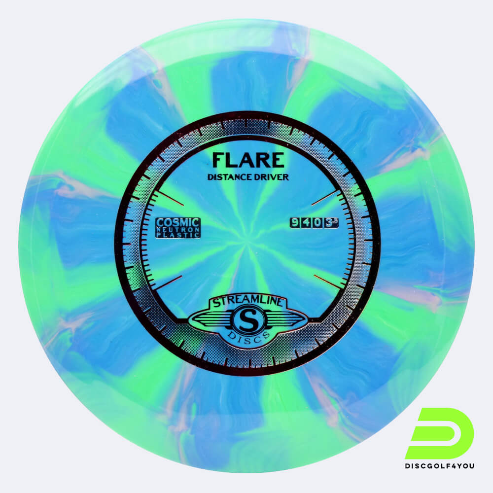 Streamline Flare in blue, neutron plastic and burst effect Streamline Flare in blue, neutron plastic and burst effect