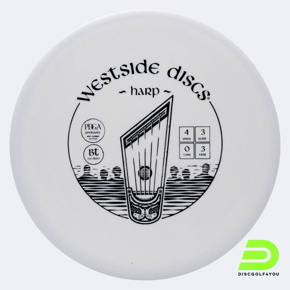 Westside Harp in white, bt medium plastic Westside Harp in white, bt medium plastic