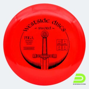 Westside Sword in red, tournament plastic